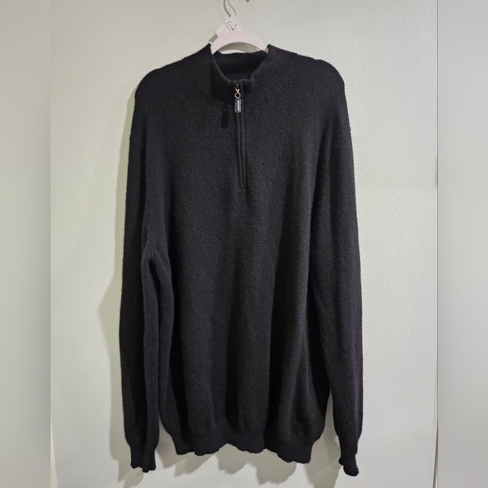 Rochester 100% Cashmere Quarter Zip Sweater Size XL Tall